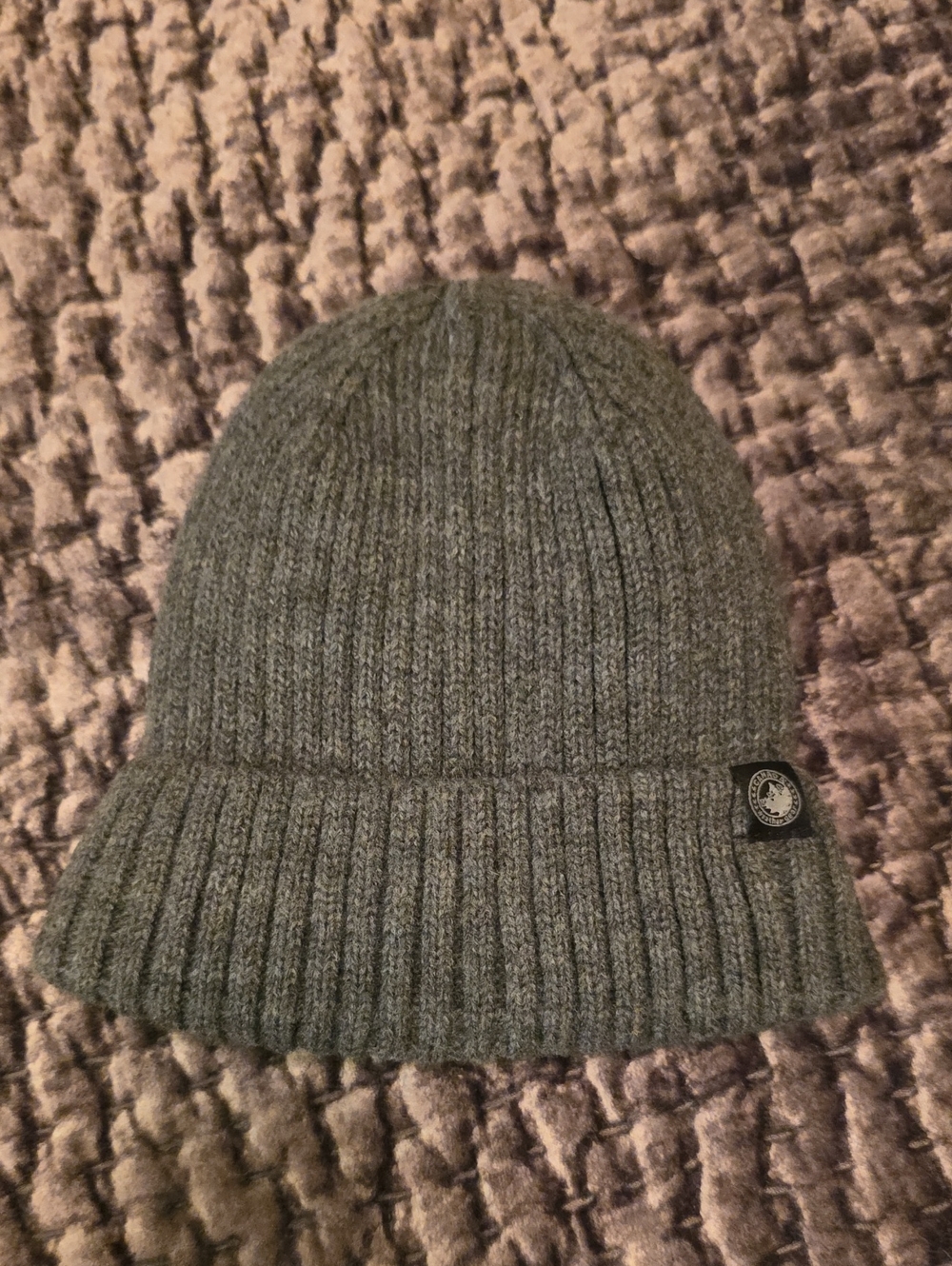 Gray Fur Lined Beanie, Like New